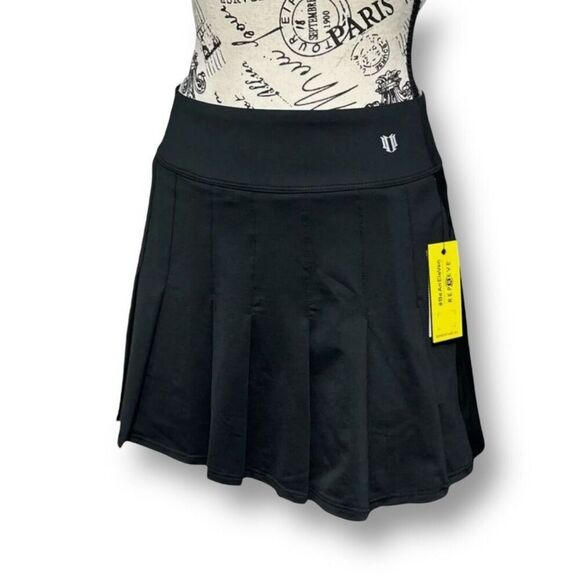 EleVen by Venus Williams XXL Pleated Flutter Hem Black Tennis Skort Activewear - Picture 5 of 11